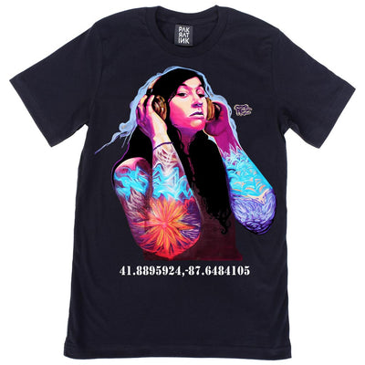 PakRat Ink Unisex T-shirt "Good Vibrations" by Czr Prz