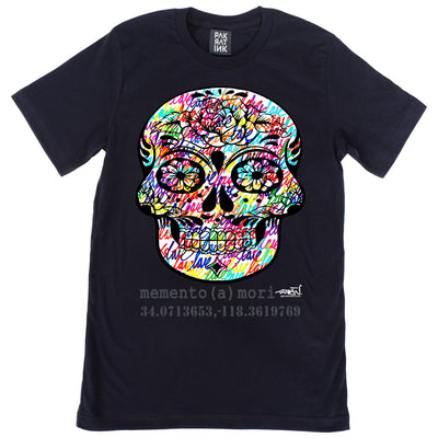PakRat Ink Unisex T-shirt "memento (a) mori" by Ruben Rojas