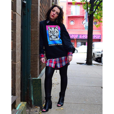PakRat Ink Unisex Crewneck Sweatshirt "Patio Dweller 3" by Jaymes Josef Chicago Chinatown