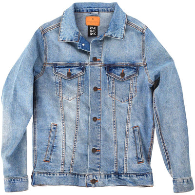 PakRat Ink Unisex Denim Jacket Front "Good Vibrations" by Czr Prz