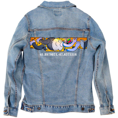 PakRat Ink Unisex Denim Jacket "Book Learnin’" by Mosher