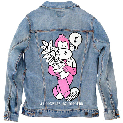 PakRat Ink Unisex Denim Jacket "Dipso Facto" by Mosher