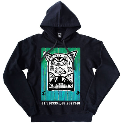 PakRat Ink Unisex Hoodie "Patio Dweller 1" by Jaymes Josef