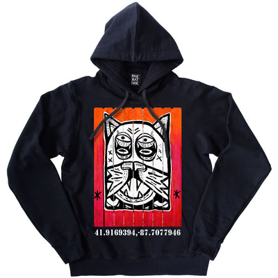PakRat Ink Unisex Hoodie "Patio Dweller 2" by Jaymes Josef