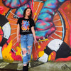 PakRat Ink "Elephant on a Penny Farthing" Mural by Bunny!XLV Black T-Shirt