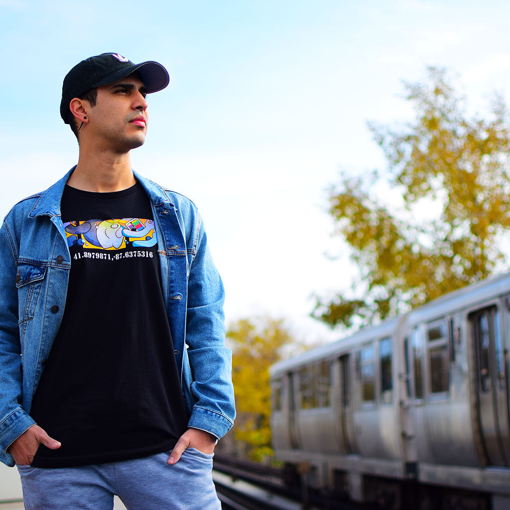 PakRat Ink Unisex T-shirt "Book Learnin’" by Mosher Chicago CTA