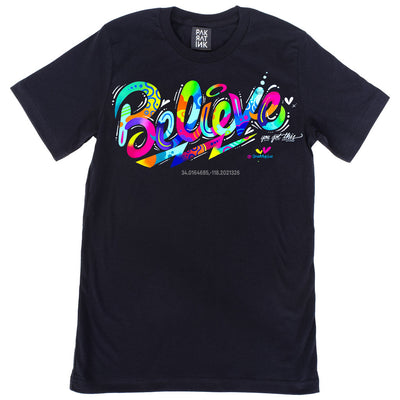 PakRat Ink Unisex T-Shirt "Believe" By Jason Naylor