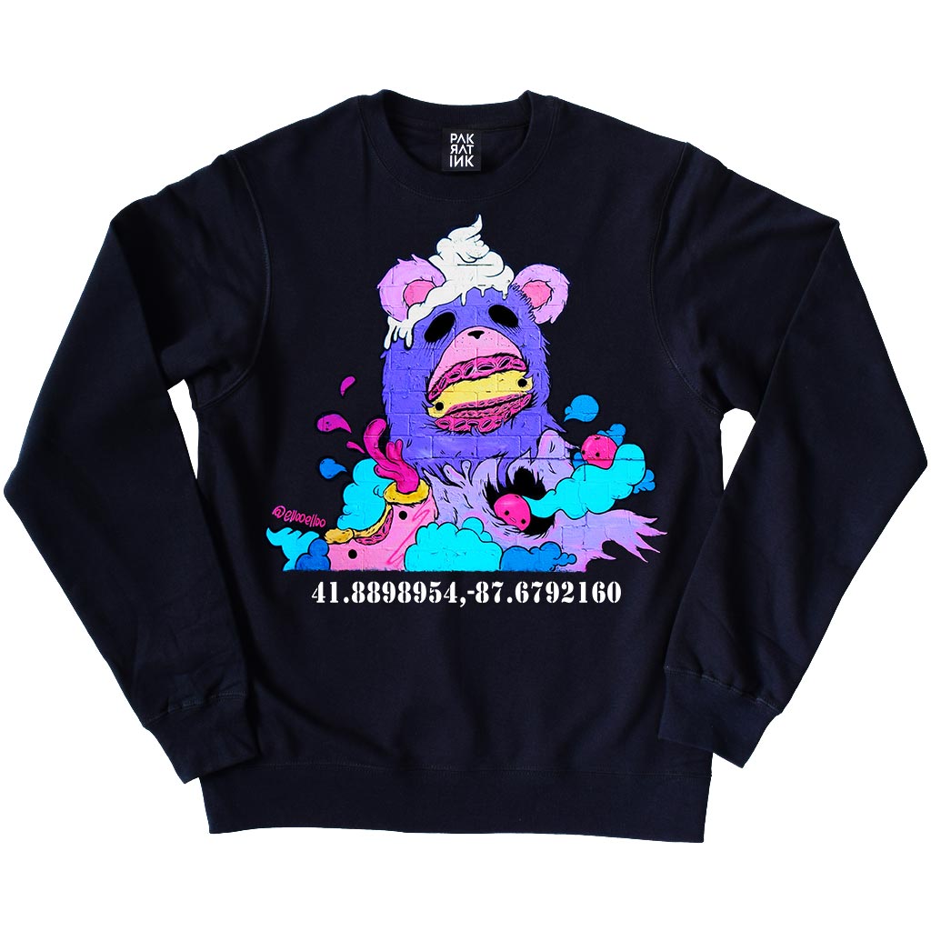 PakRat Ink Unisex Crewneck Sweatshirt "Sugared Plum" by Elloo
