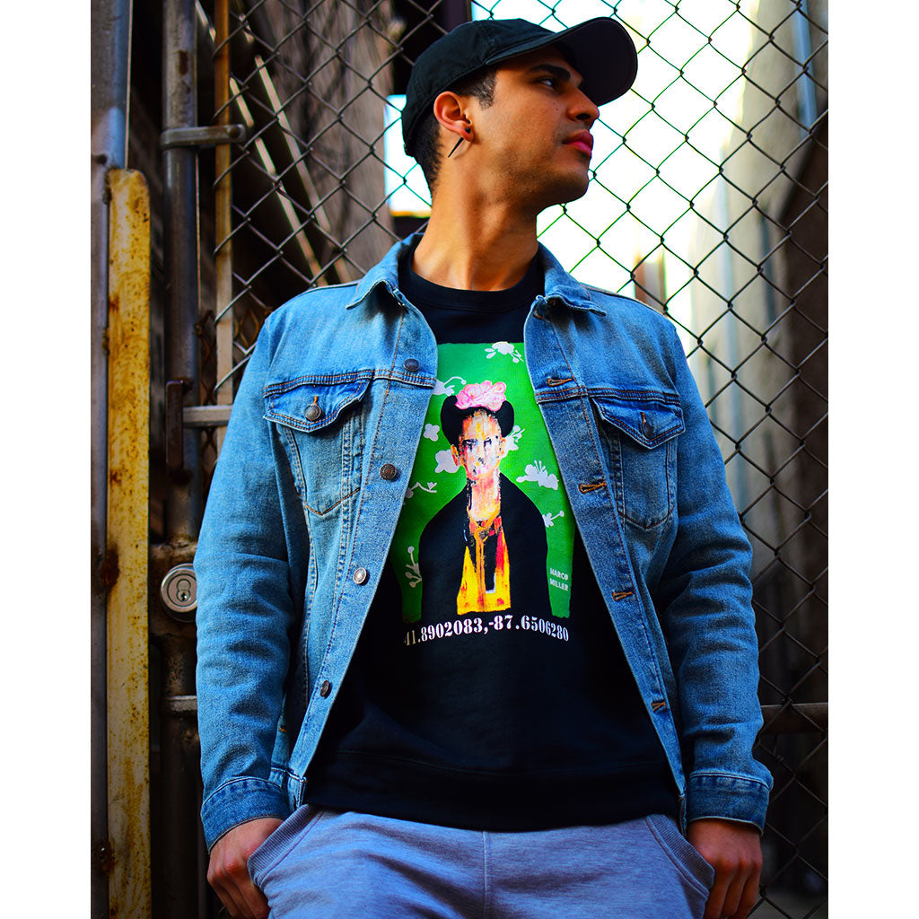 PakRat Ink Unisex Crewneck Sweatshirt "Big Frida" by Marco Miller Chicago Alley