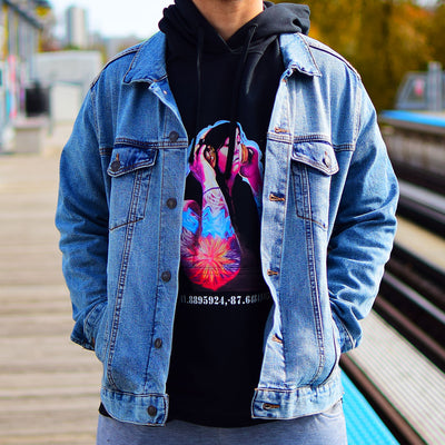 PakRat Ink Unisex Hoodie "Good Vibrations" by Czr Prz Chicago CTA Station