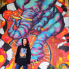PakRat Ink "Elephant on a Penny Farthing" Mural by Bunny!XLV Unisex Hoodie