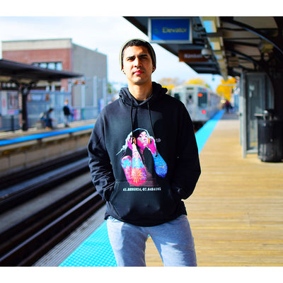 PakRat Ink Unisex Hoodie "Good Vibrations" by Czr Prz Chicago Brown Line L Train