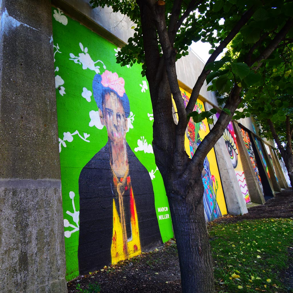 PakRat Ink "Big Frida" Mural by Marco Miller