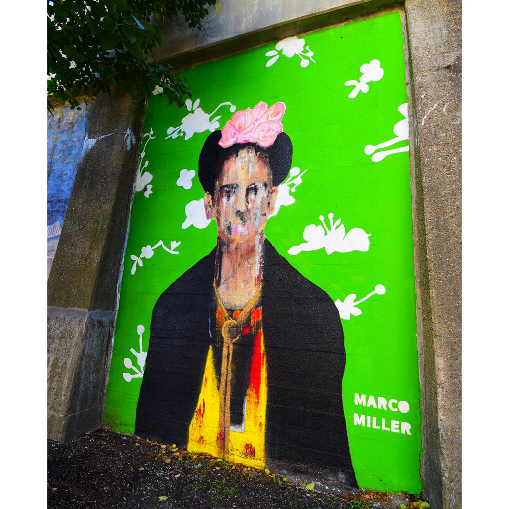 PakRat Ink "Big Frida" Mural Close Up by Marco Miller