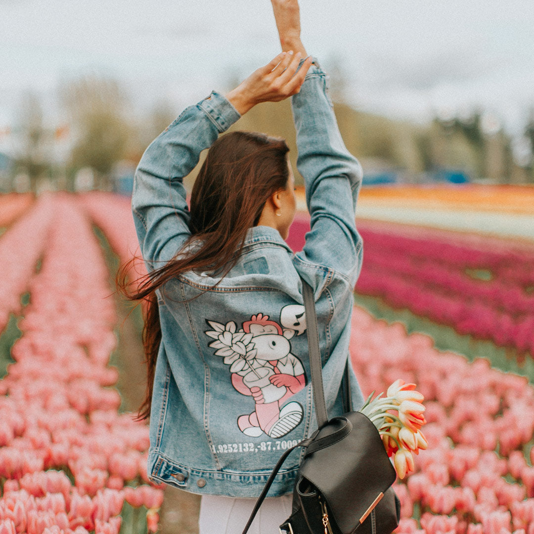 PakRat Ink Denim Jacket "Dipso Facto" by Mosher