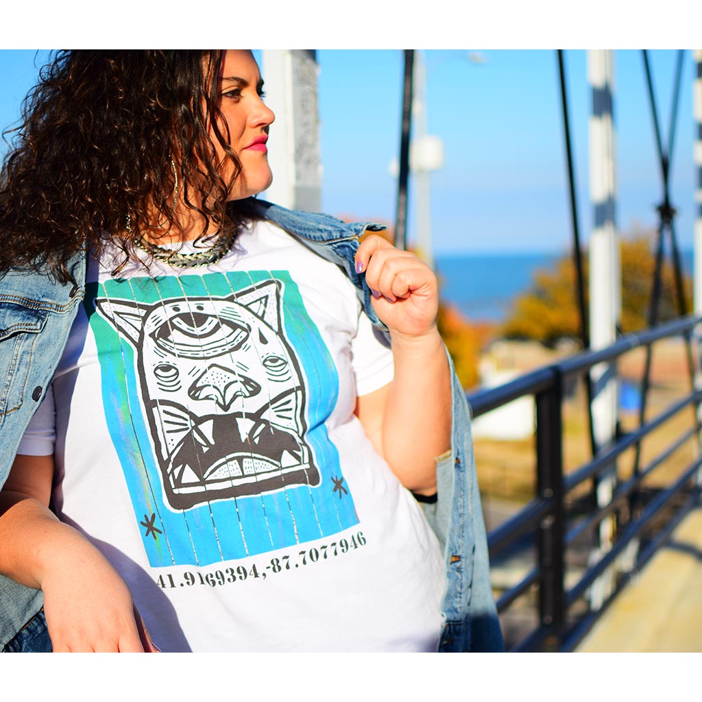 PakRat Ink Unisex T-shirt "Patio Dweller 1" by Jaymes Josef Lake Shore Drive Bridge