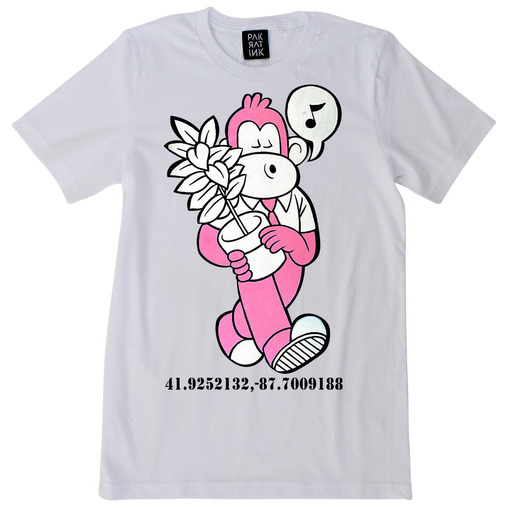 PakRat Ink Unisex White T-shirt "Dipso Facto" by Mosher